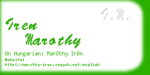iren marothy business card